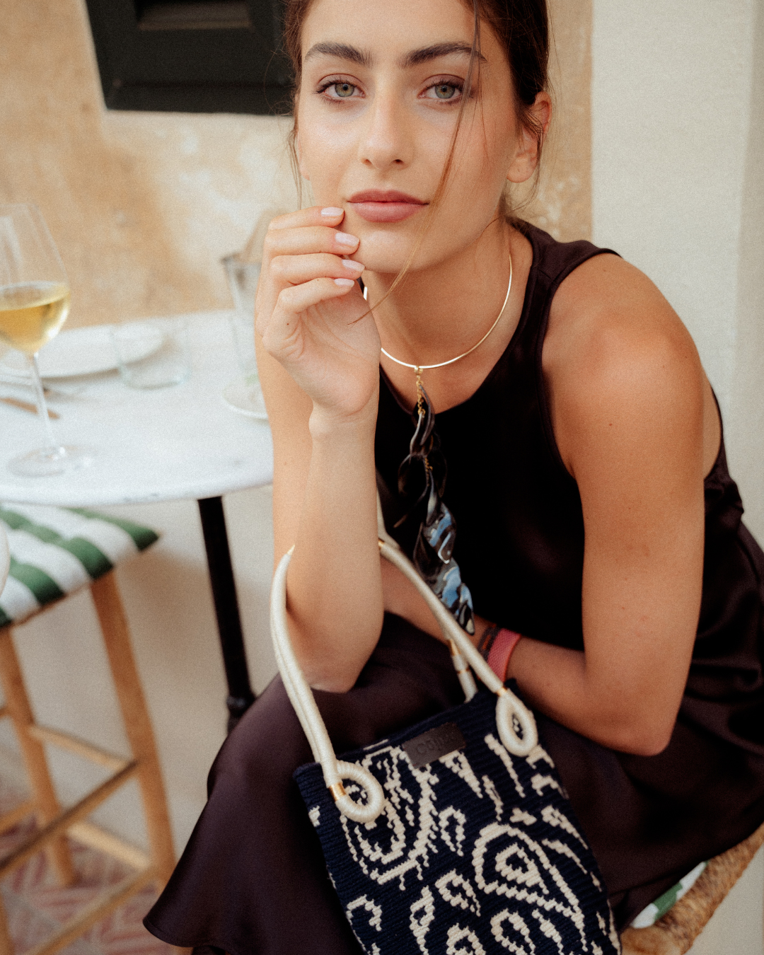 Casilda Wayuu Mini Bag - Navy - Cōper Shop