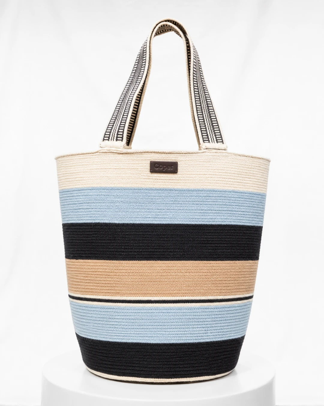 Bolso Celia Tote 10 Wayuu Bag - Azul claro y Café