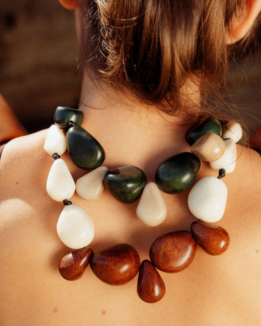 Marina Tagua Seed Necklace – Emerald Green - Cōper Shop
