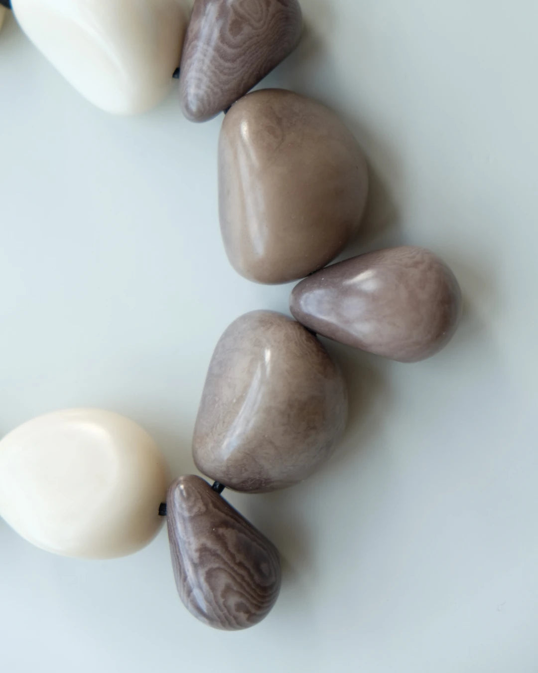 Marina Tagua Seed Necklace – Taupe - Cōper Shop