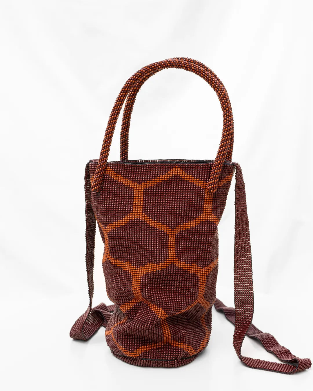 Nerea Beaded Handbag - Brown - Cōper Shop