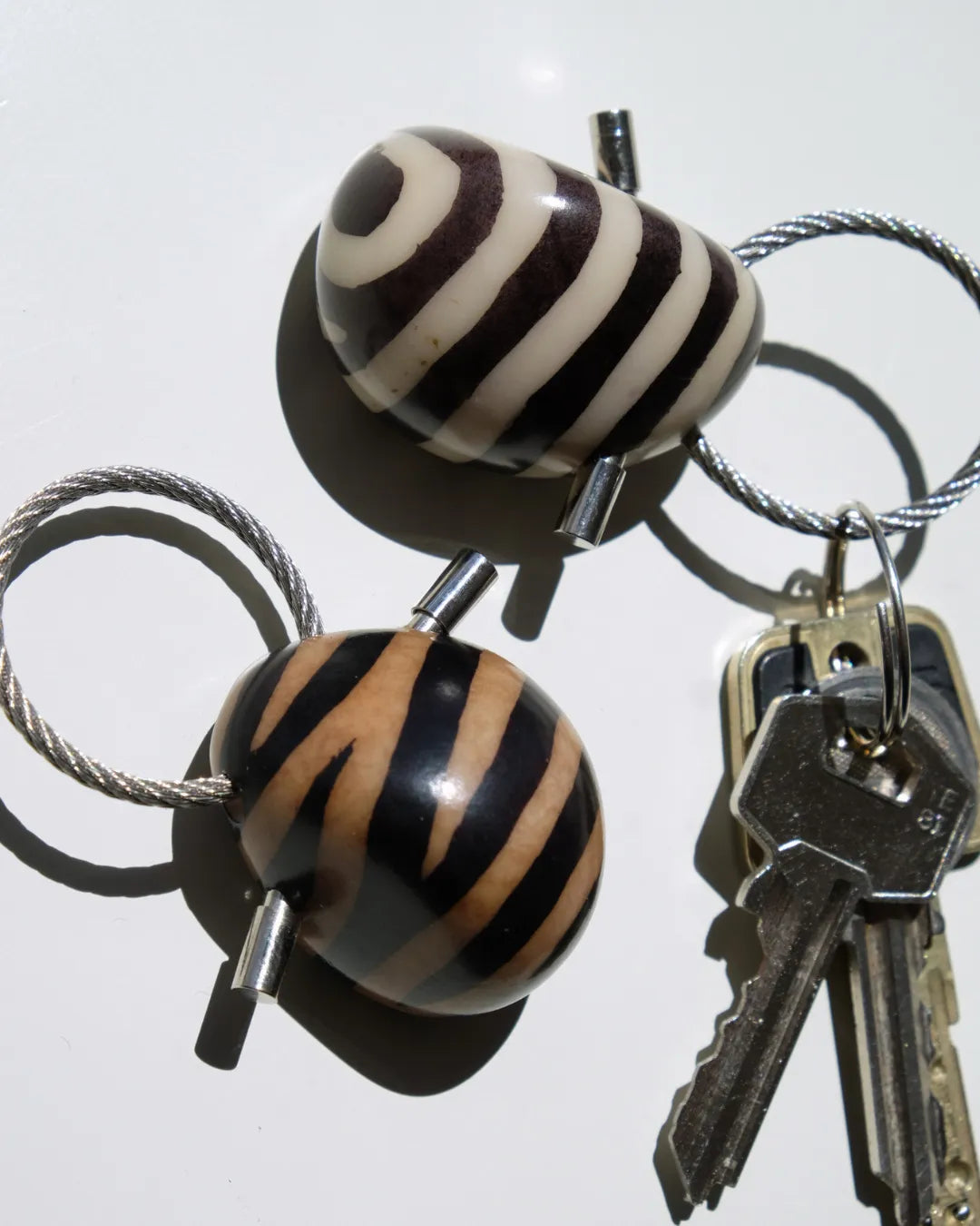 Tagua Keychain | White