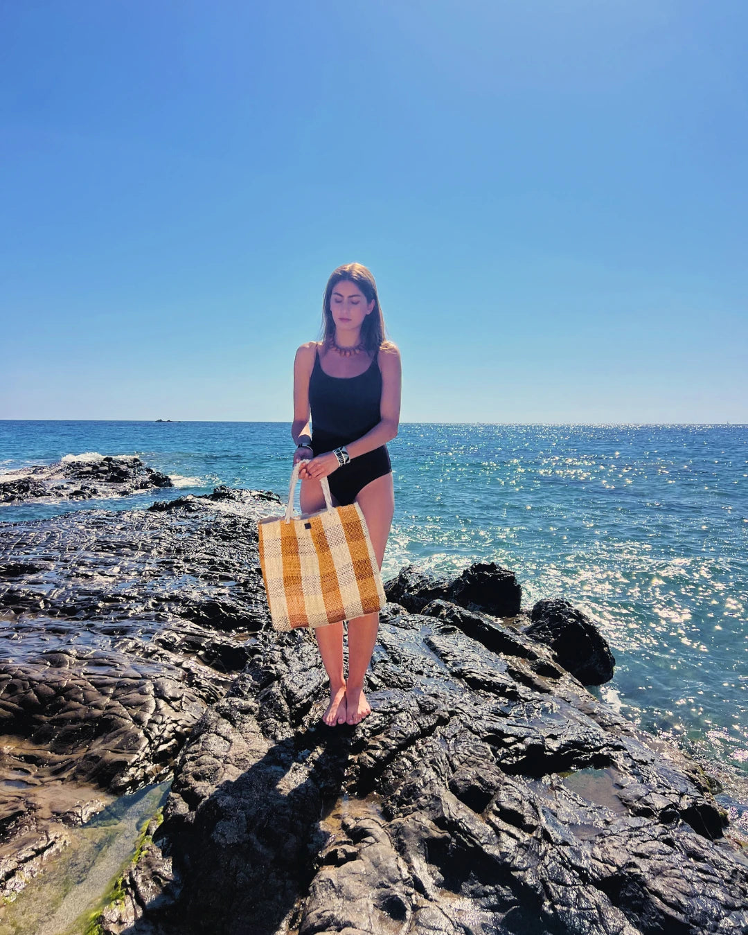 Rania Fique Tote Bag - Mustard