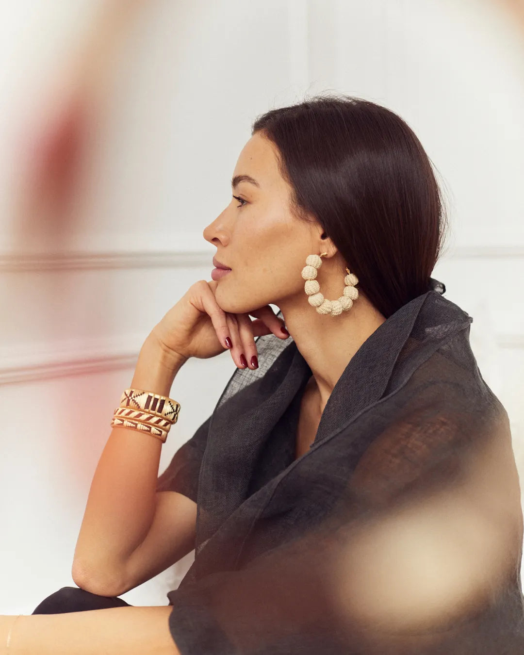 Verona Earrings | Beige