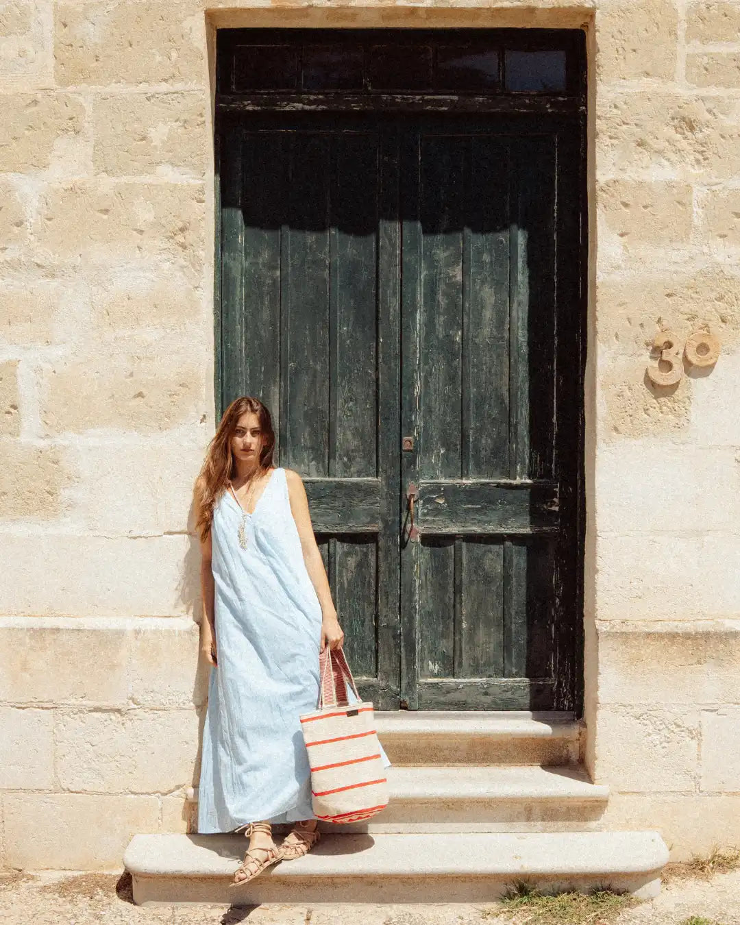 Celia Tote 30 Wayuu Bag - Beige & Red - Cōper Shop