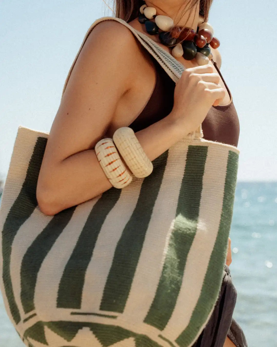 Celia Tote 44 Wayuu Bag - Salvia - Cōper
