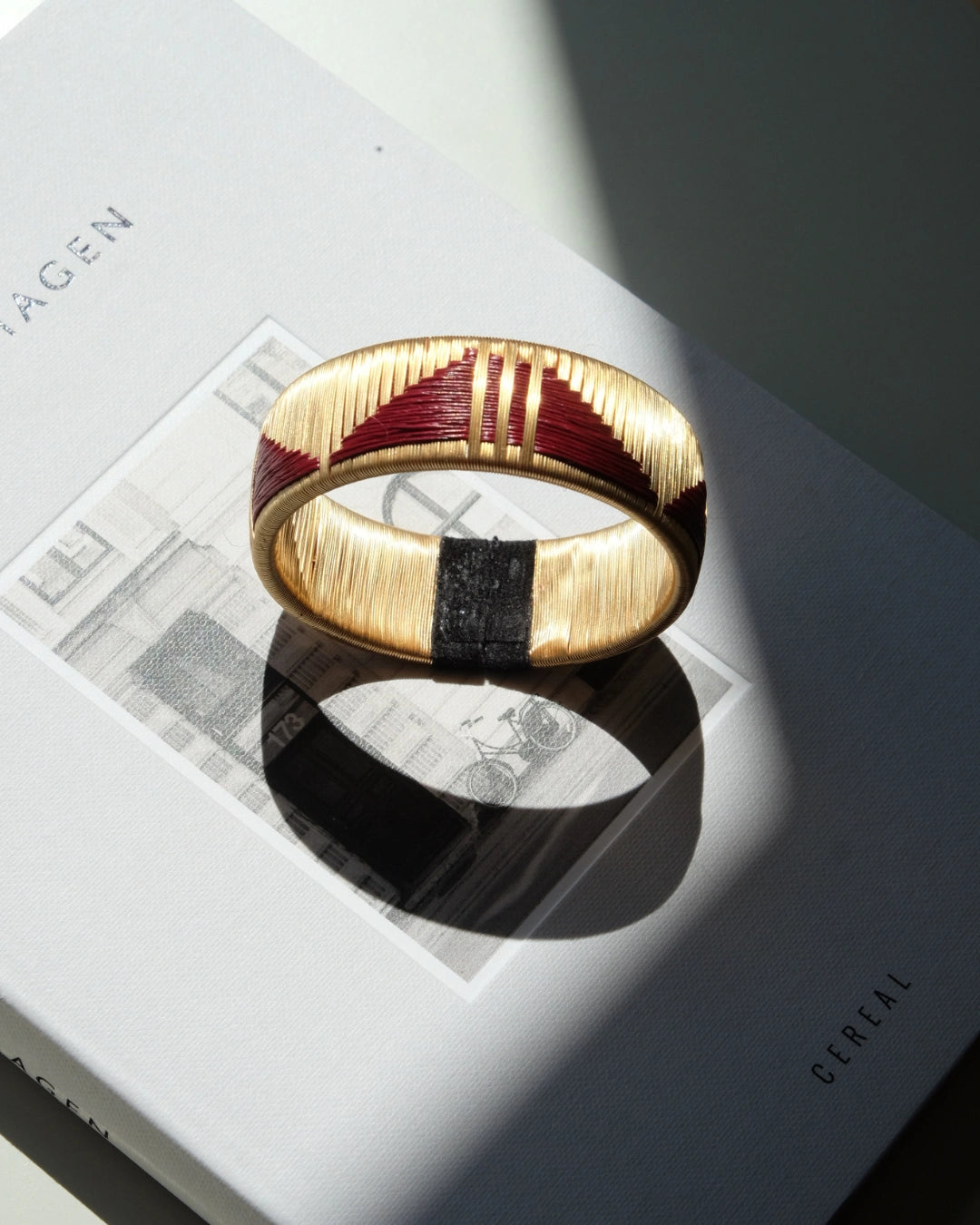 Lorenza Bracelet 2.0 | Golden & Burgundy