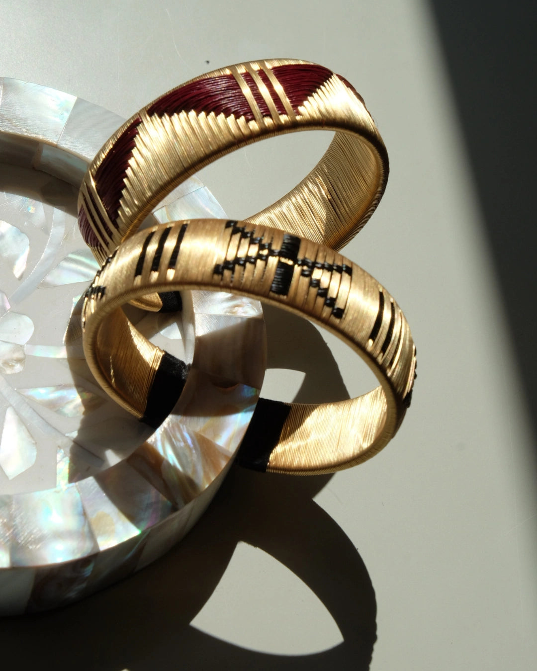 Lorenza Bracelet 2.0 | Golden & Burgundy