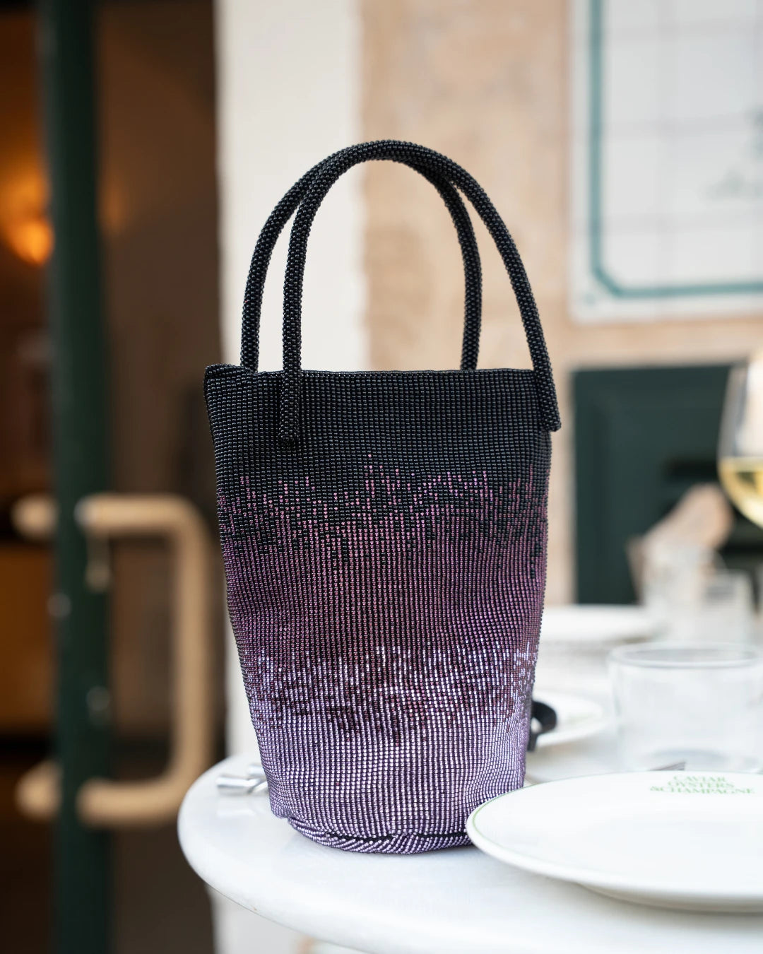 Nerea Beaded Handbag - Purple - Cōper Shop