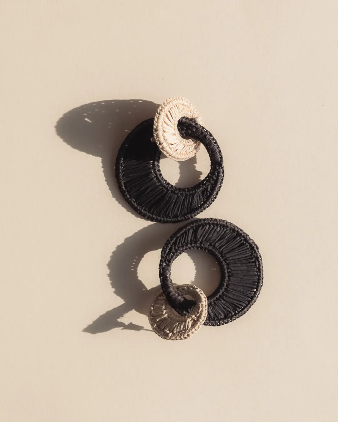 Carmina Earring  | Beige & Black