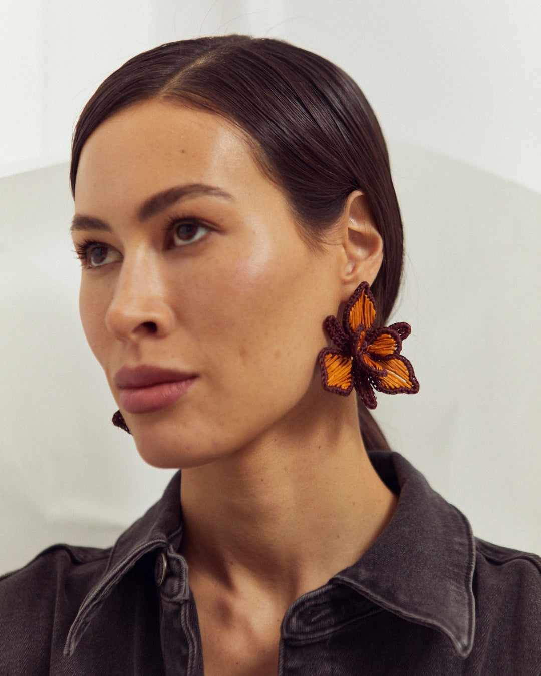 Orquidea Earring | Burgundy