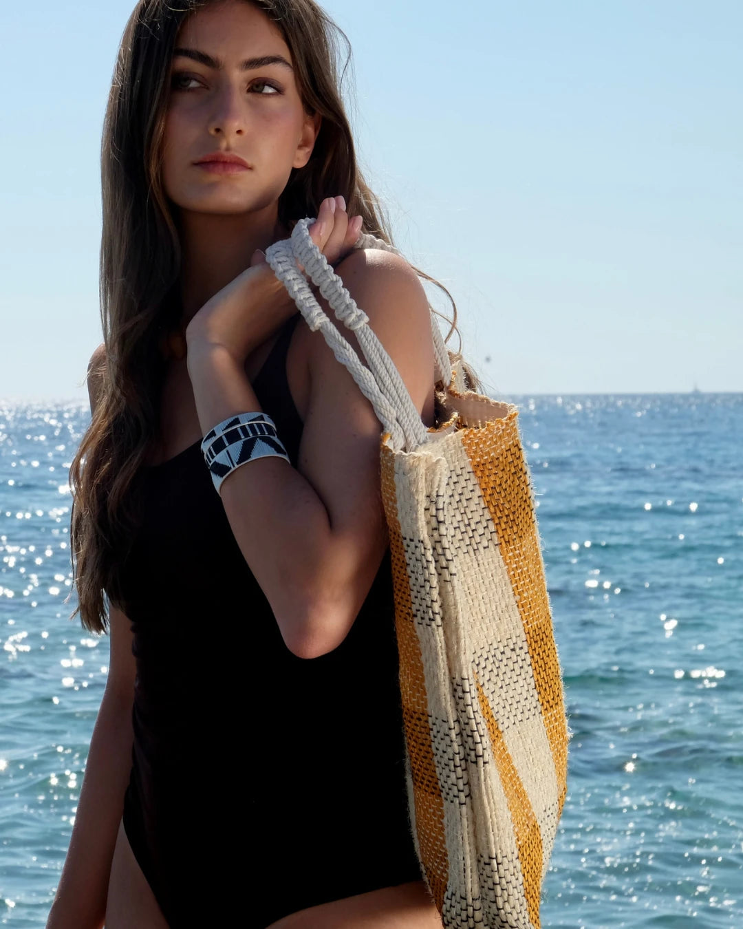 Rania Fique Tote Bag - Mustard