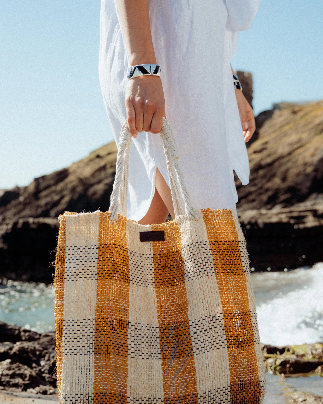 Rania Fique Tote Bag - Mustard