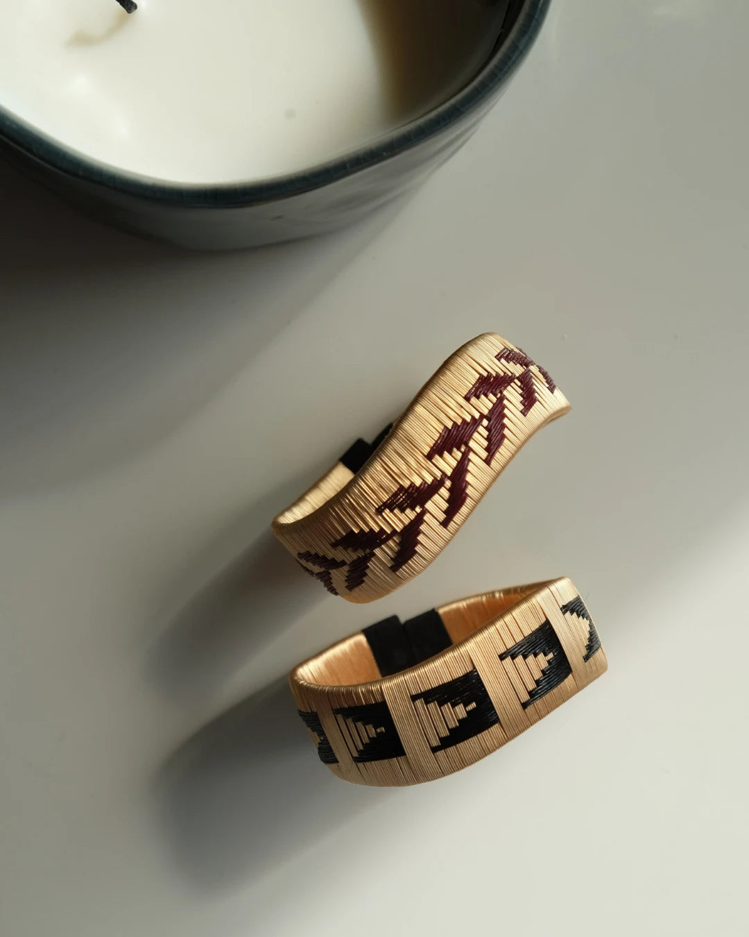 Renata Wide Curved Copper Bracelet