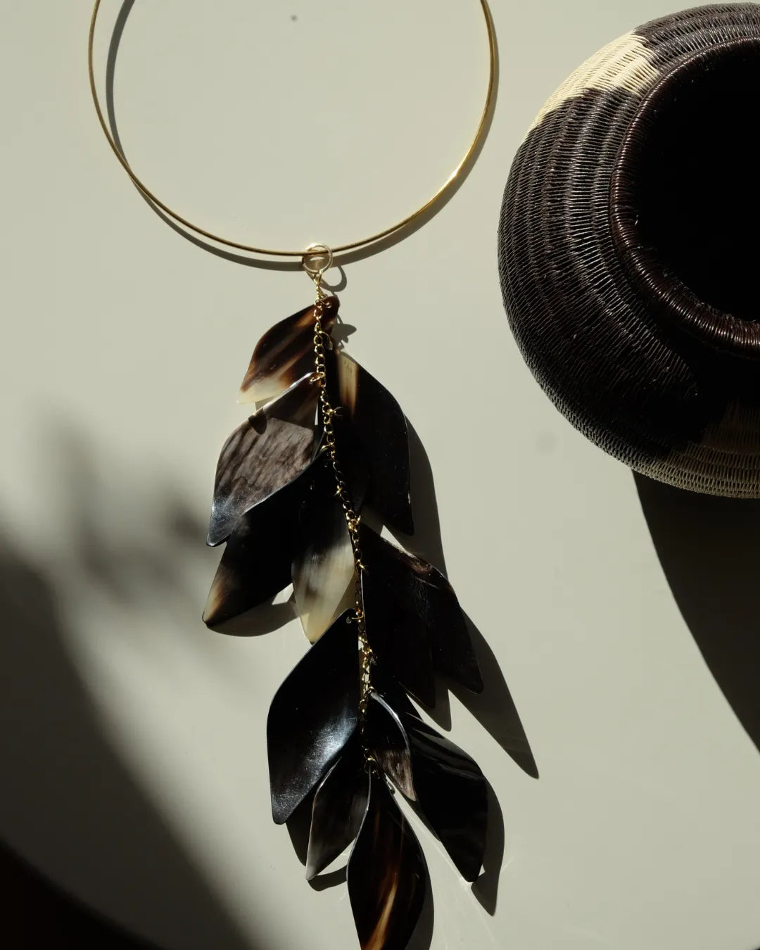 Serena Horn Necklace - Brown - Cōper Shop